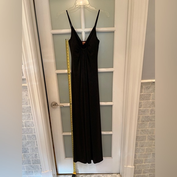 Scoop NYC Nightgown style sparkle maxi dress with center ring - Picture 3 of 10
